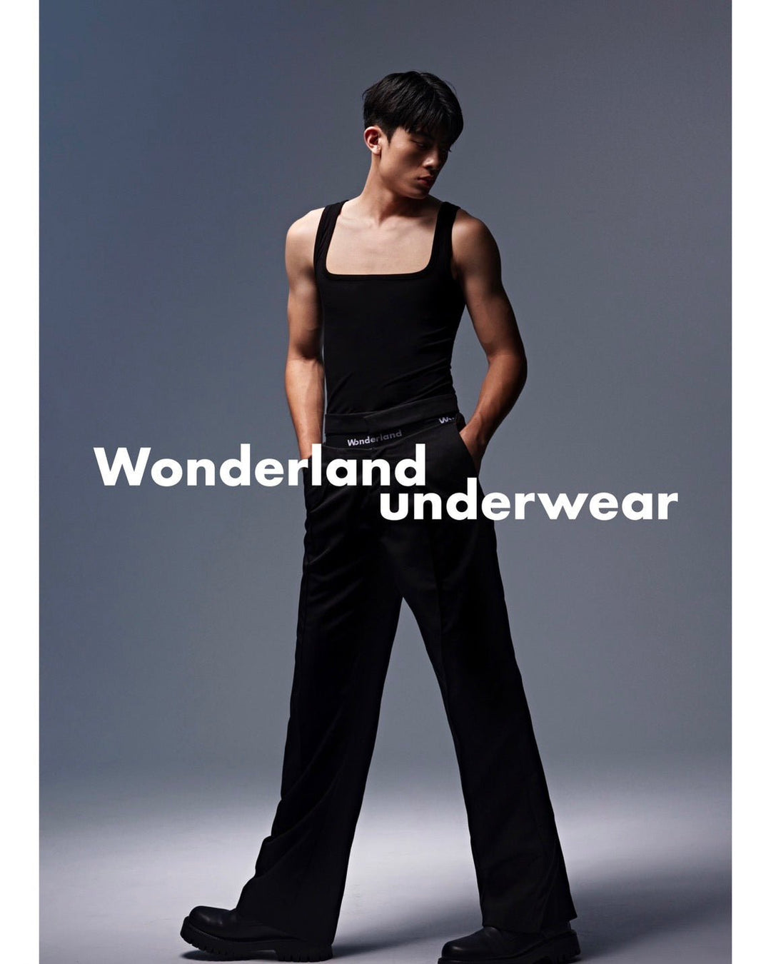 Wonderland方領螺紋背心/Square Neck Ribbed Tank Top - Wonderland Underwear